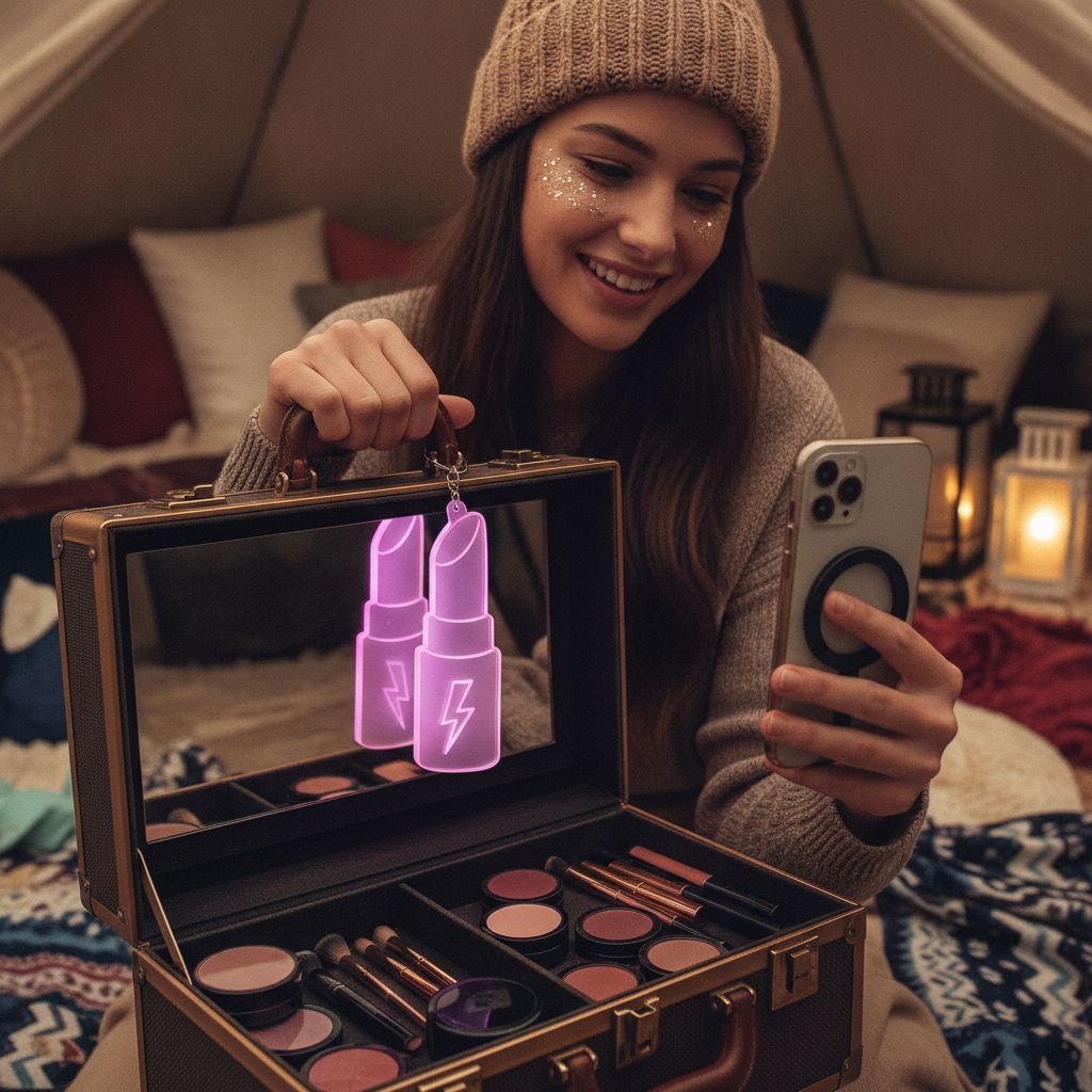 How Makeup Influencer Solves Dark Tent with 3" Glow Acrylic | StickerGorillas Factory Direct