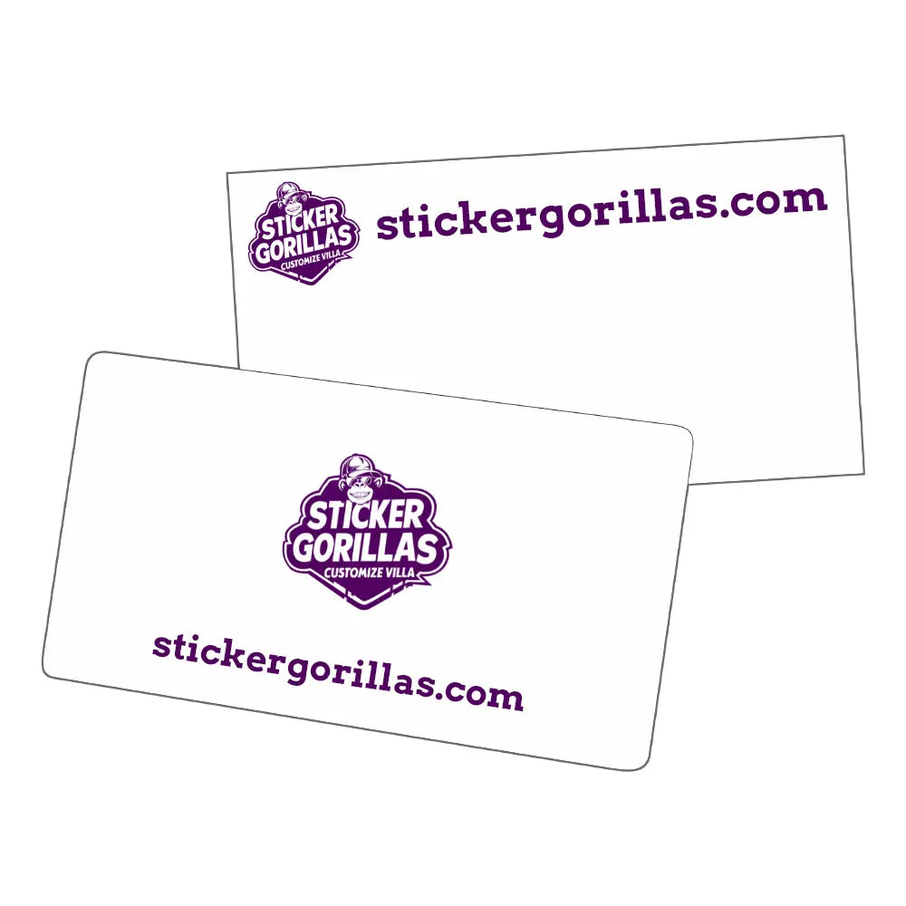 Premium coated paper business card with square corners and matte lamination.