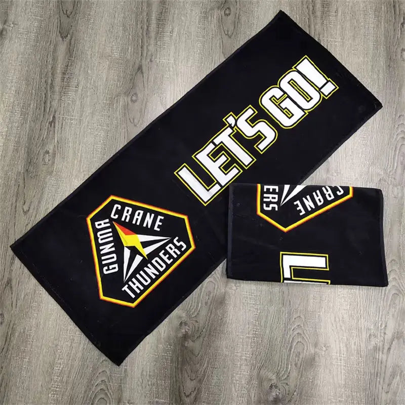 Custom golf towel 12x24 with single-sided logo print for clubs and brands