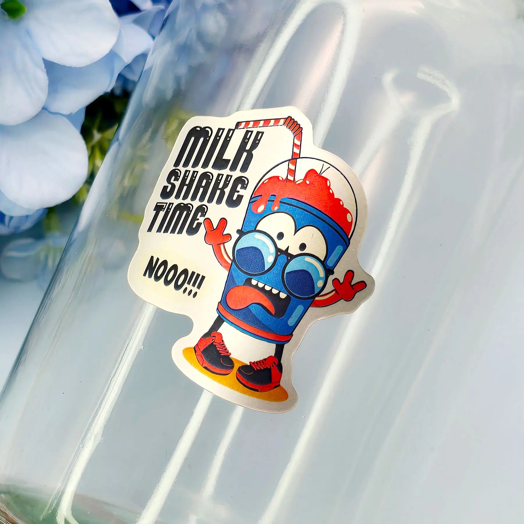 Close-up of matte silver sticker surface showing smooth non-reflective texture