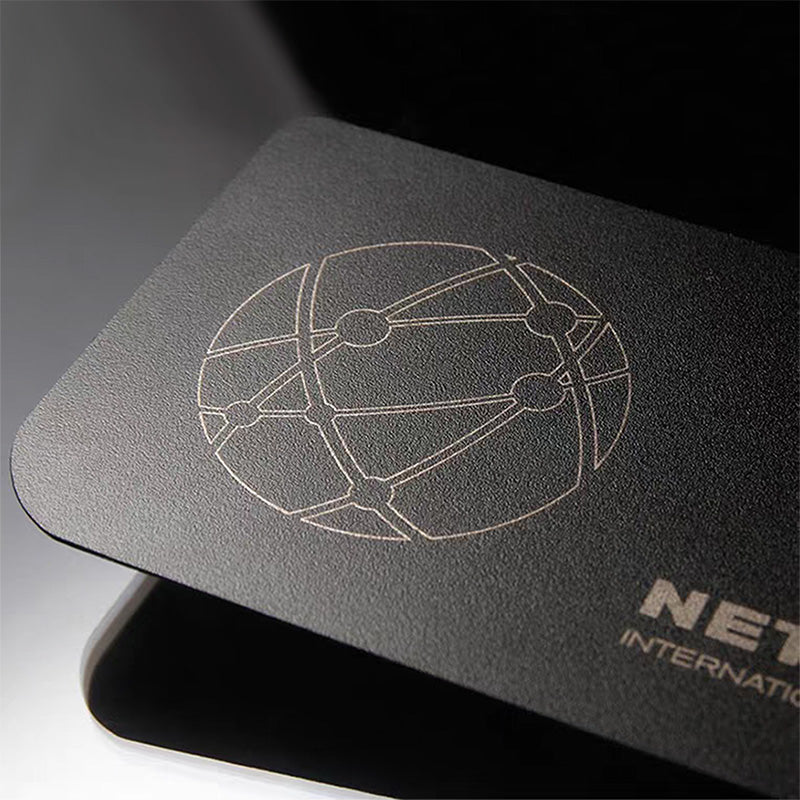 Close-up detail of a frosted translucent PVC card highlighting the sandy texture and light-diffusing effect.