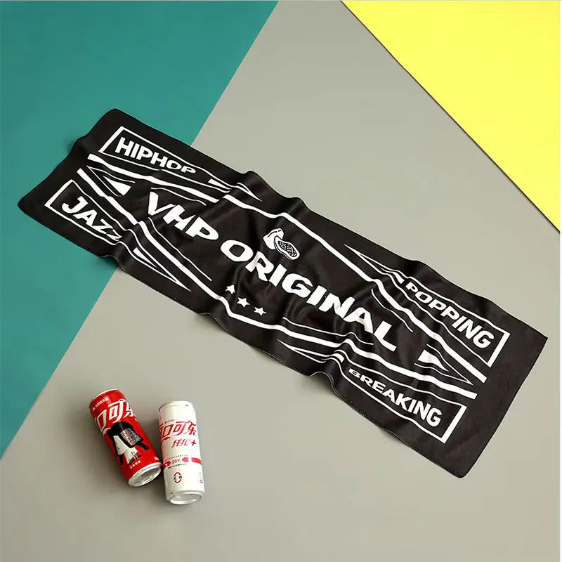 Personalized gym towel with custom logo, available in bulk orders from 5 pieces