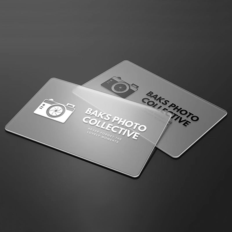 Professional rounded corner edge detail on a 3.5"x2" custom PVC business card.