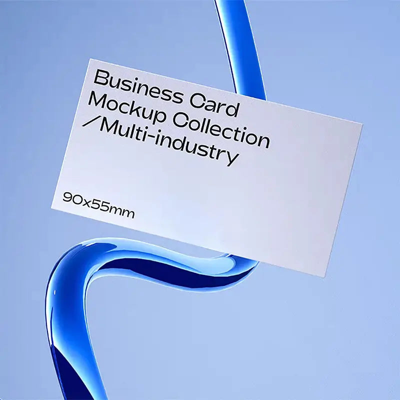 Matte finish square corner business card.