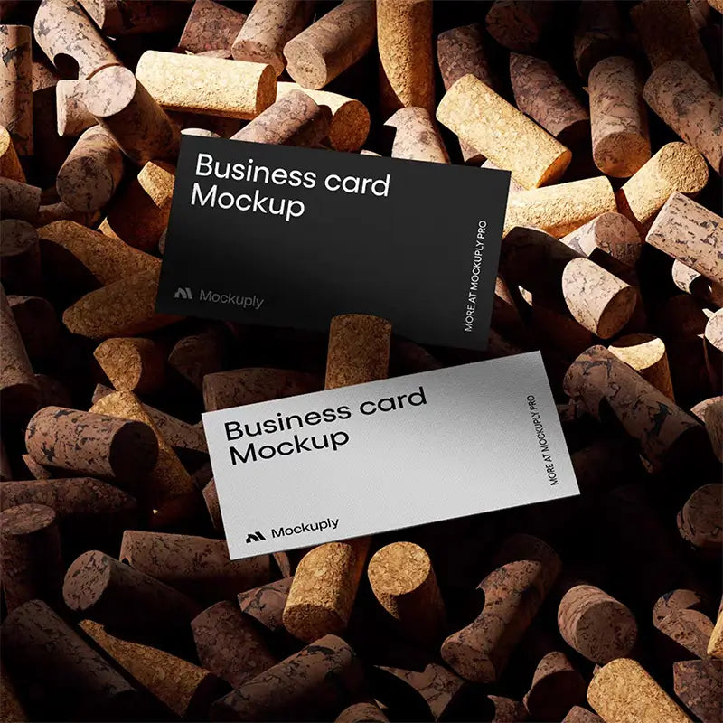 Writable square corner business card.
