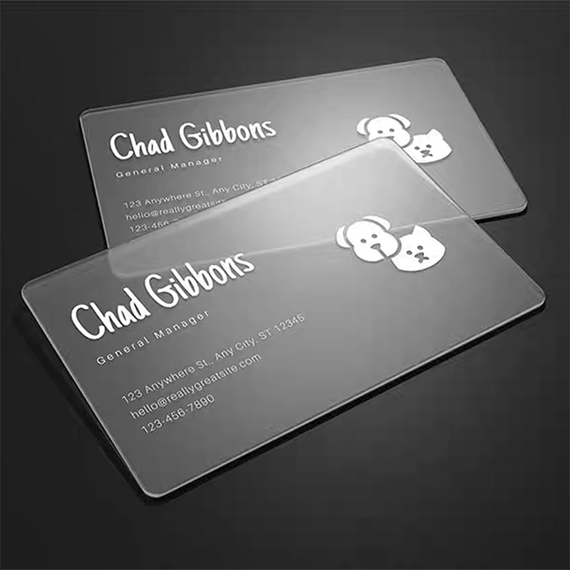 100% waterproof PVC business card with water droplets on the surface showing zero absorption.